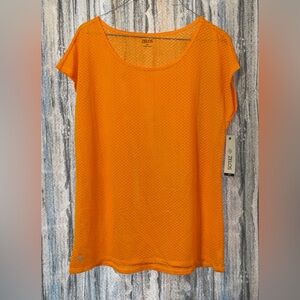 ZELOS women’s athletic top Size M mango, dry/stretch NWT